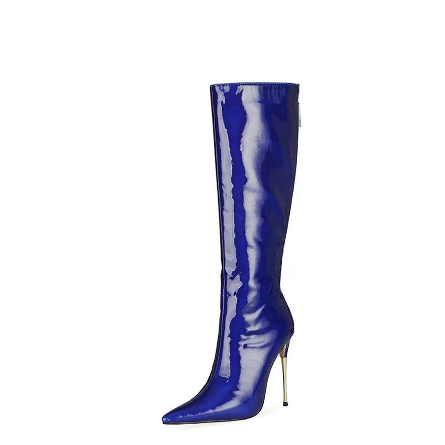 LuxeExo Pointed Toe High Heel Long Boots