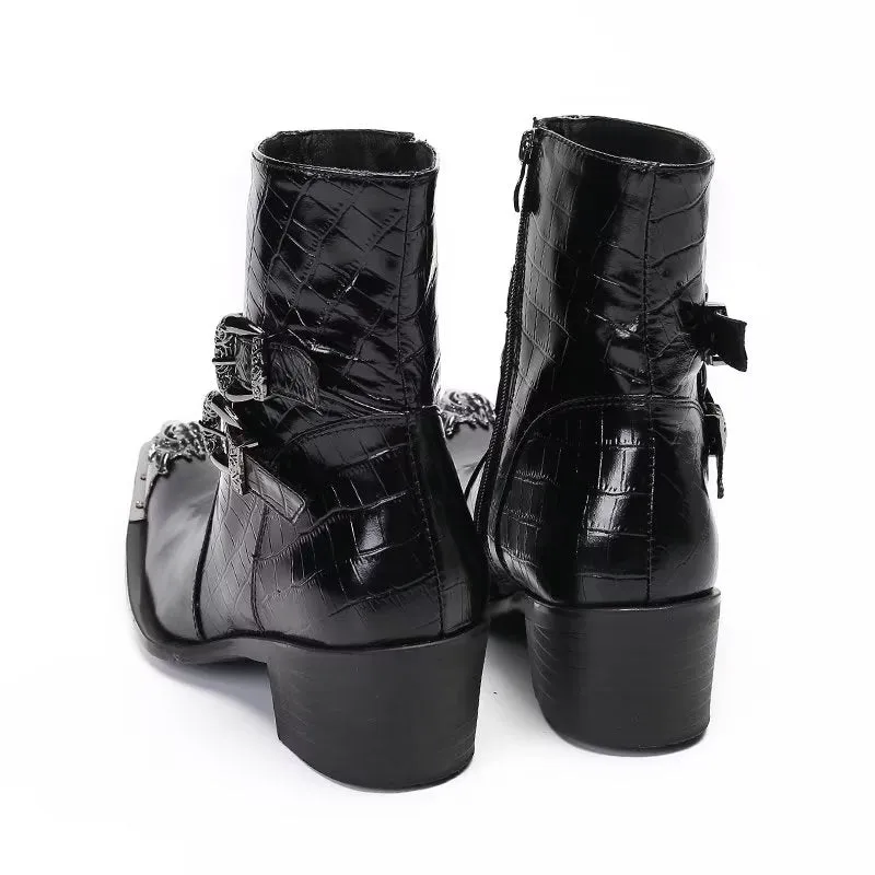 LuxeLeather Elegant Zipper Closure Dress Boots