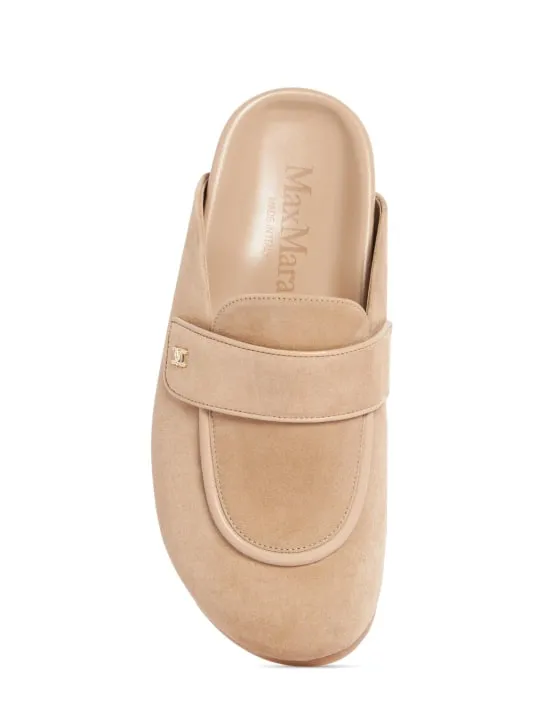 Max Mara   10mm Manly suede mules 