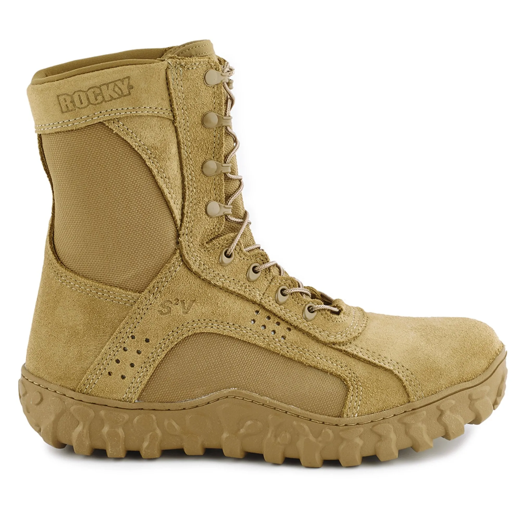 Men's Coyote Brown Tactical Military Boots - Rocky S2V