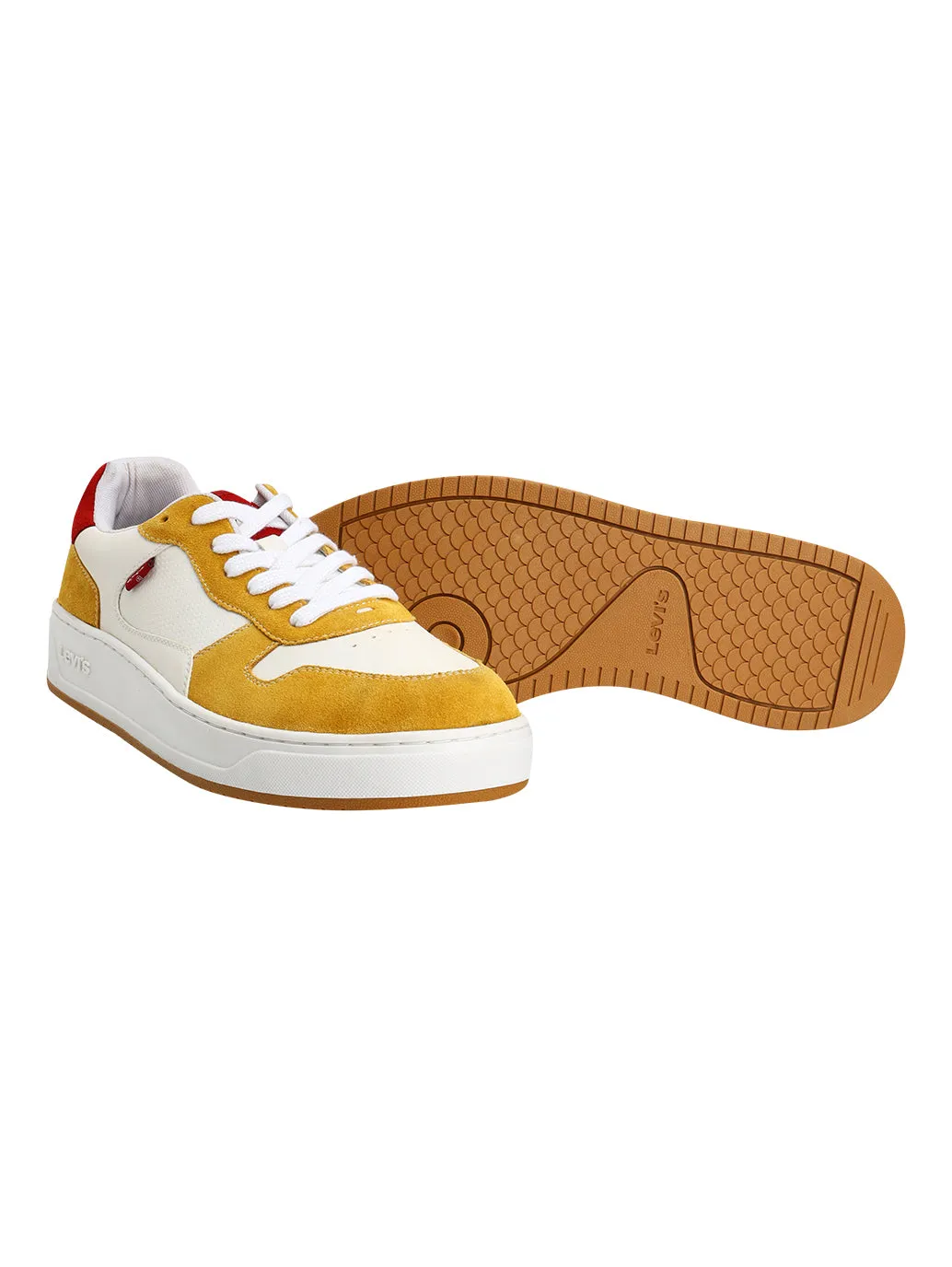 Men's Mustard Colorblock Sneakers