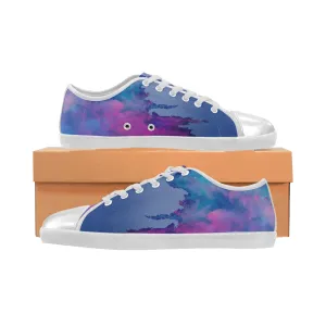 Men's Paint Splatter Print Canvas Low Top Shoes