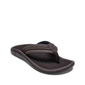 Men's Shoes OluKai HOKUA Water Resistant Flip Flop Sandals 10161-6363 DARK WOOD