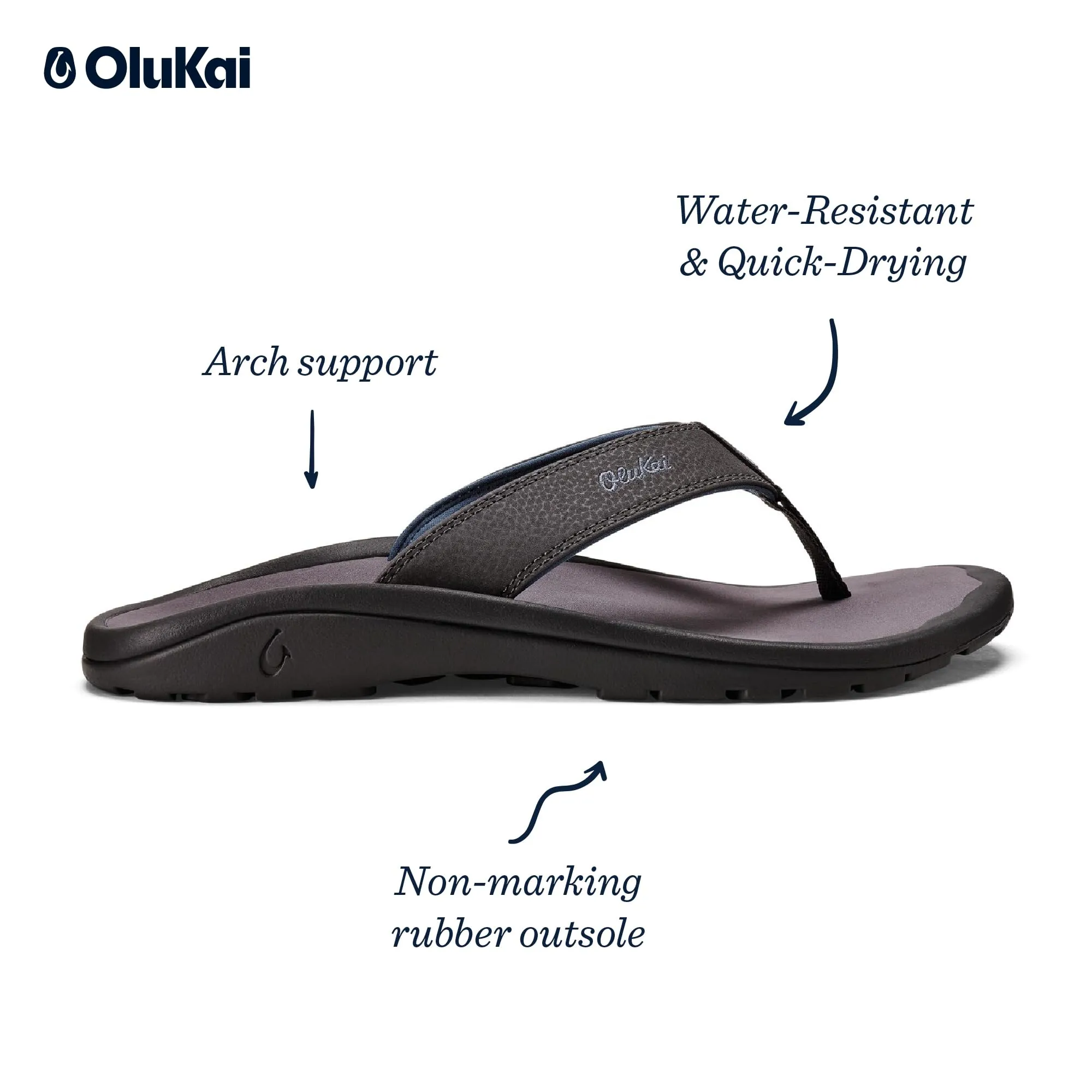 Men's Shoes OluKai OHANA Water Resistant Sandals 10110A-PVPVP PAVEMENT