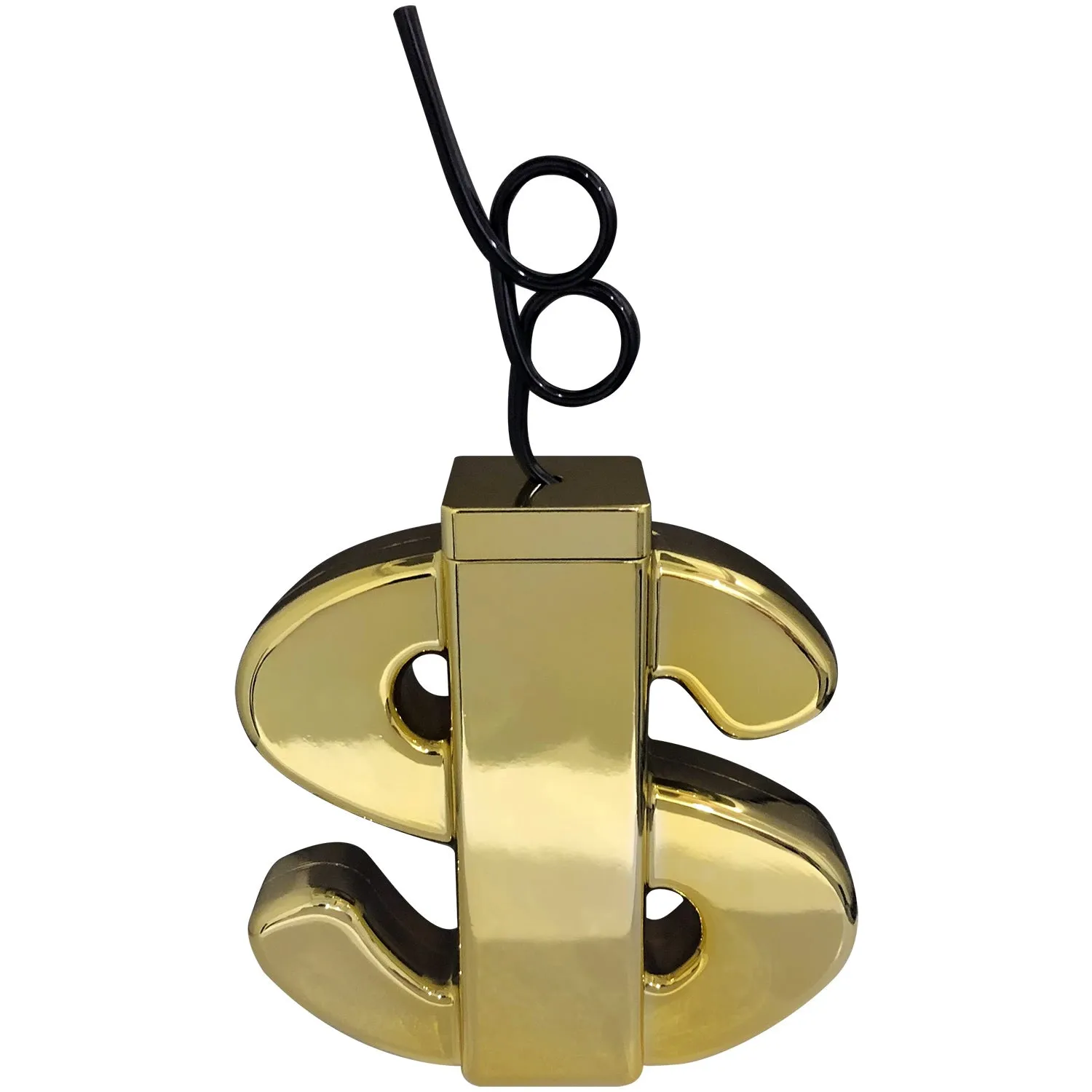 METALLIC GOLD DOLLAR SIGN CUP