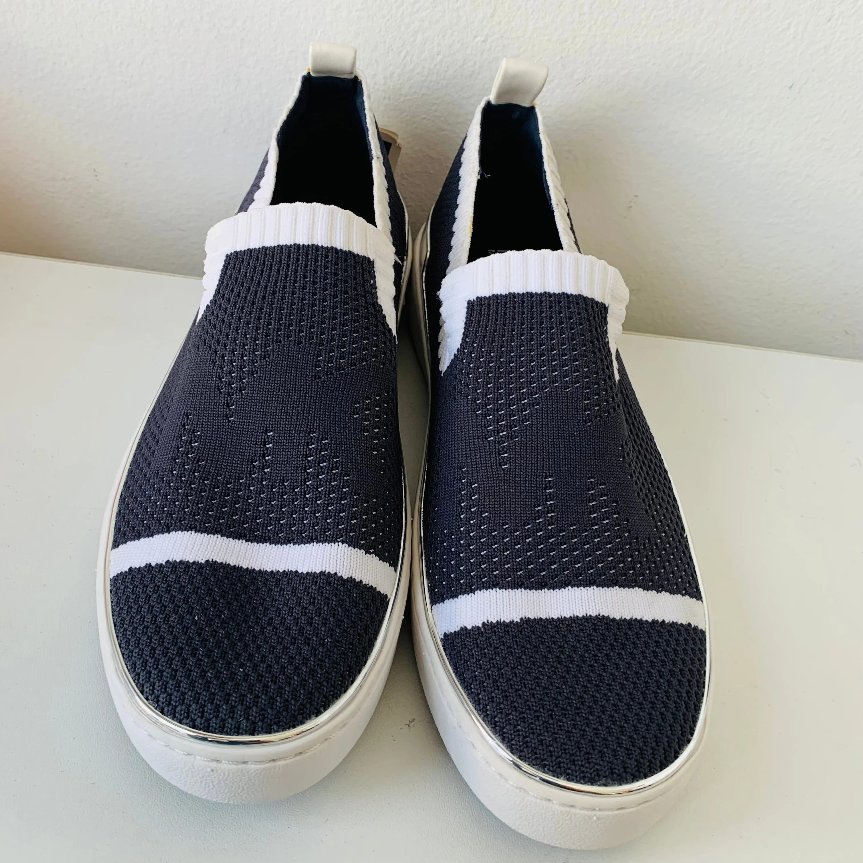 Michael Kors Black and White Mesh Slip On Sneaker Size 6.5 NWT