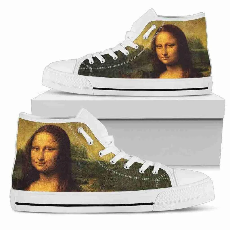 Mona Lisa - Men's High Top Shoes