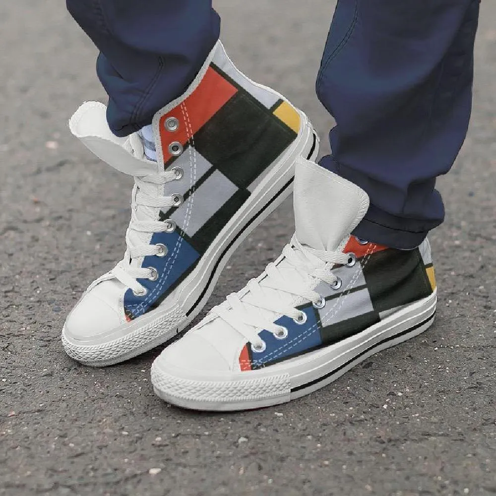 Mondrian Composition High Tops Women's Shoes