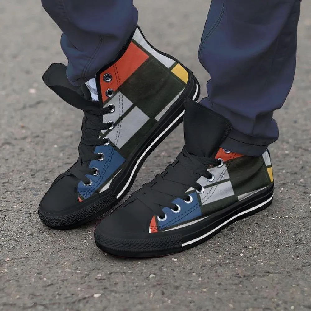 Mondrian Composition High Tops Women's Shoes