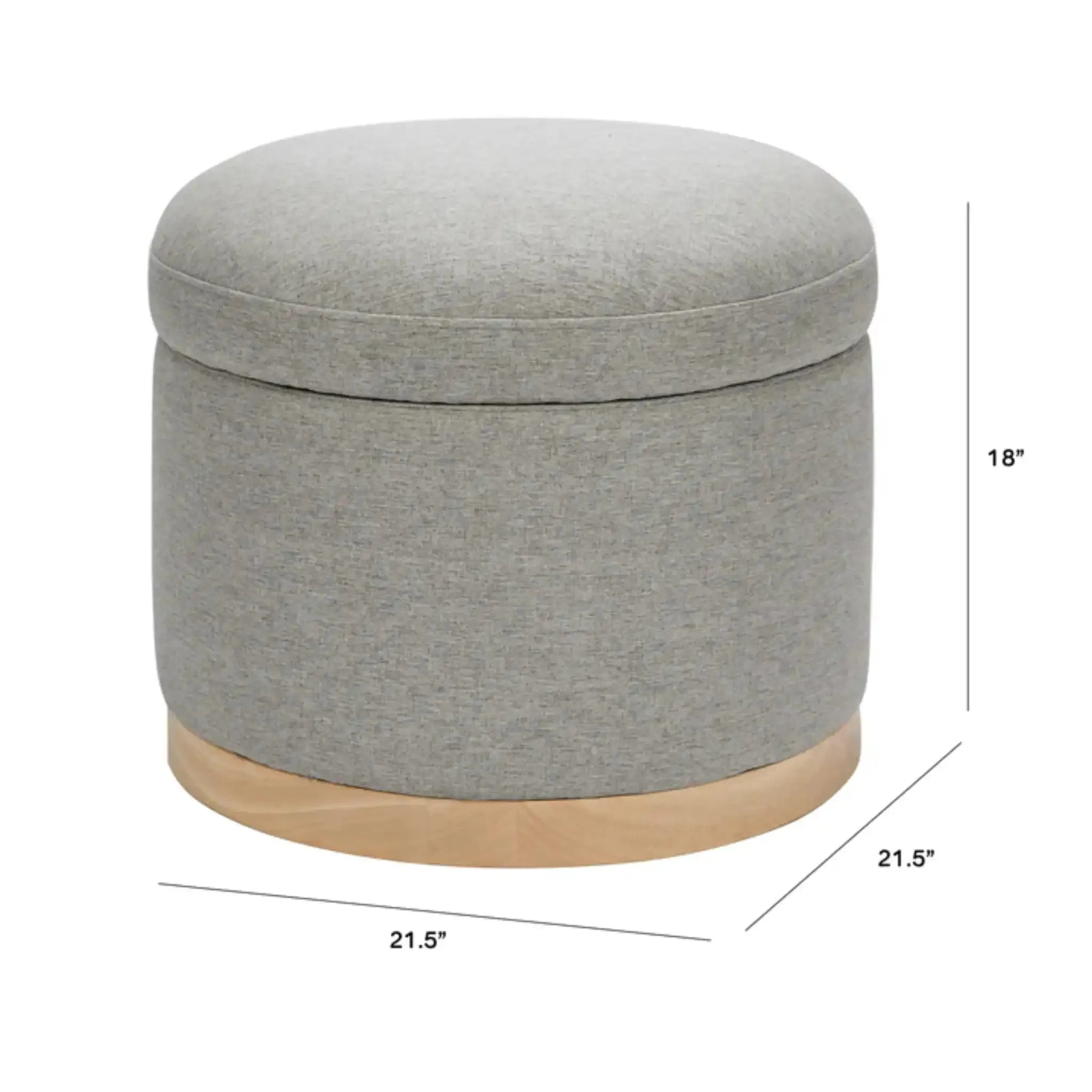 Naka Storage Ottoman | Grey Eco-Weave