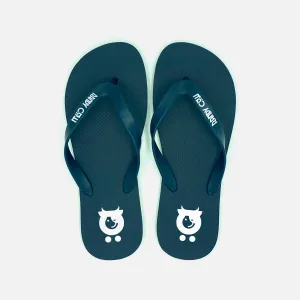 Navy Flip Flops - Natural Rubber