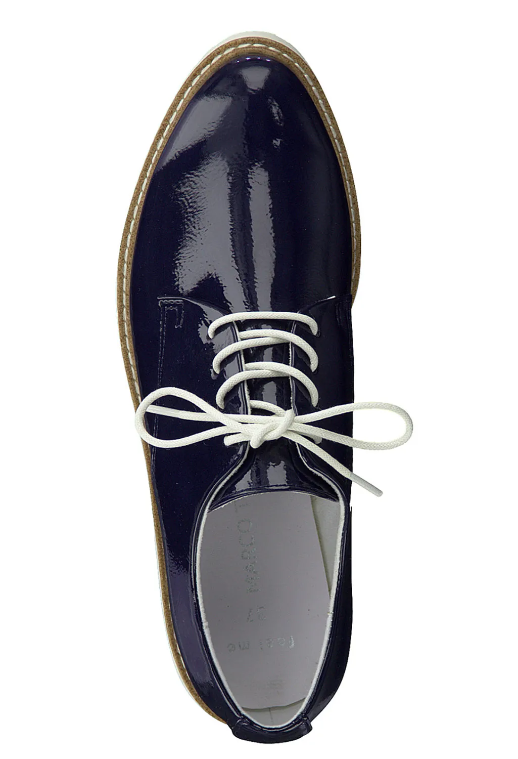 Navy Patent laced Loafer