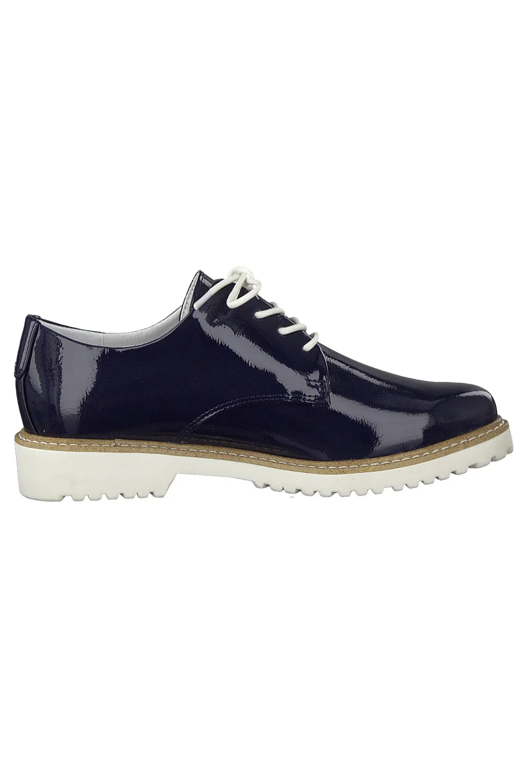 Navy Patent laced Loafer