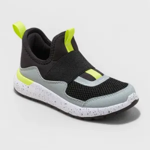 New - Kids' Fern Slip-On Performance Sneakers - All in Motion Gray/Lime Green 6