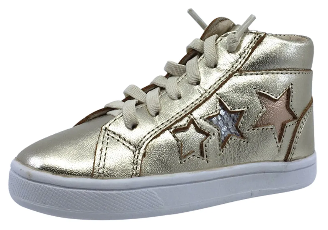 Old Soles Girl's and Boy's Star Gold Hightop Elastic Laces