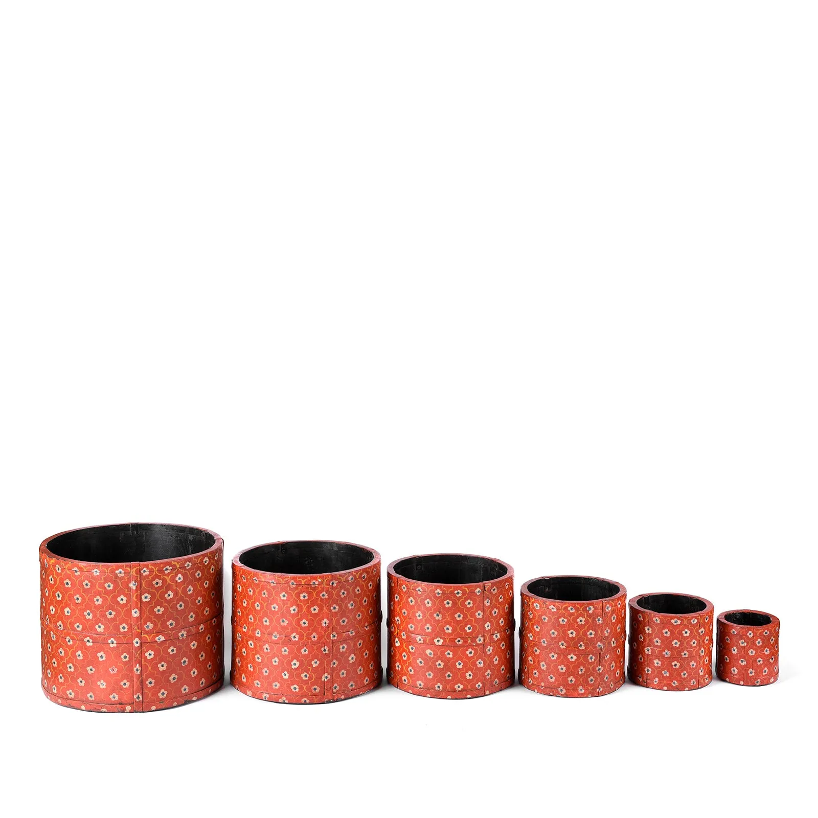 Painted Grain Measure Planter - Jain Red