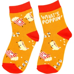 Popcorn M/L Youth Cotton Blend Crew Socks