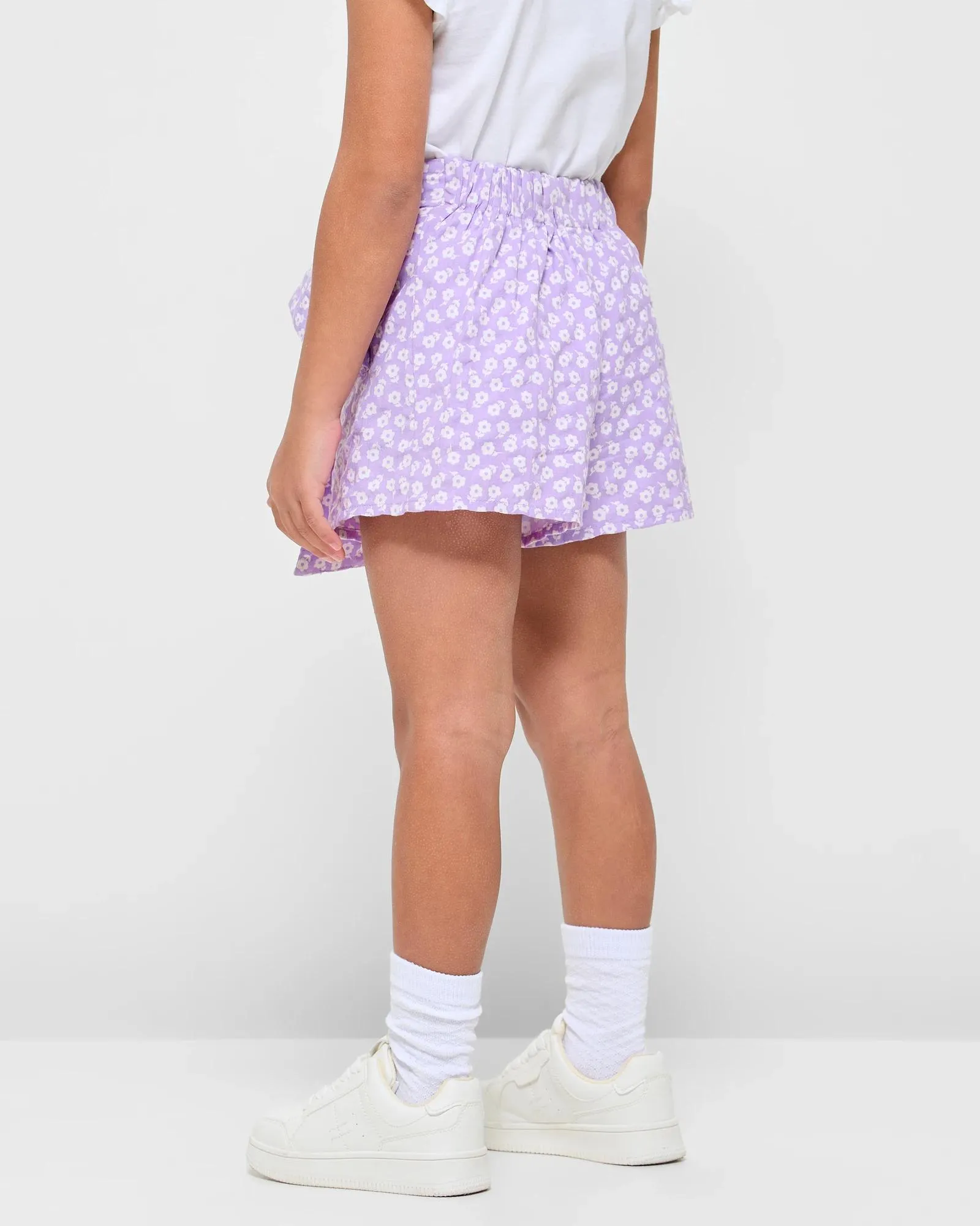 popular  Floral Bow Front Skort