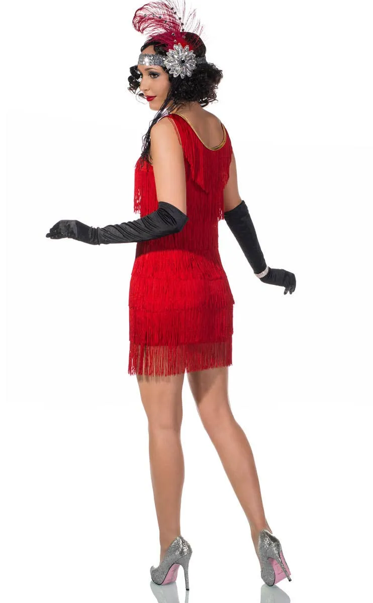 Ritzy Red Womens 1920s Flapper Dress Costume