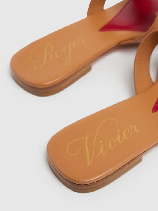 Roger Vivier   5mm New Metal buckle leather slides 