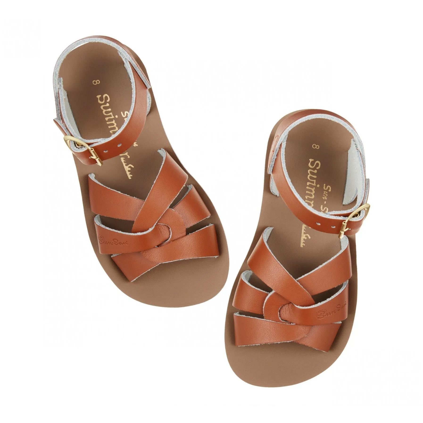 Salt-Water Swimmer Childrens Tan Leather Sandals