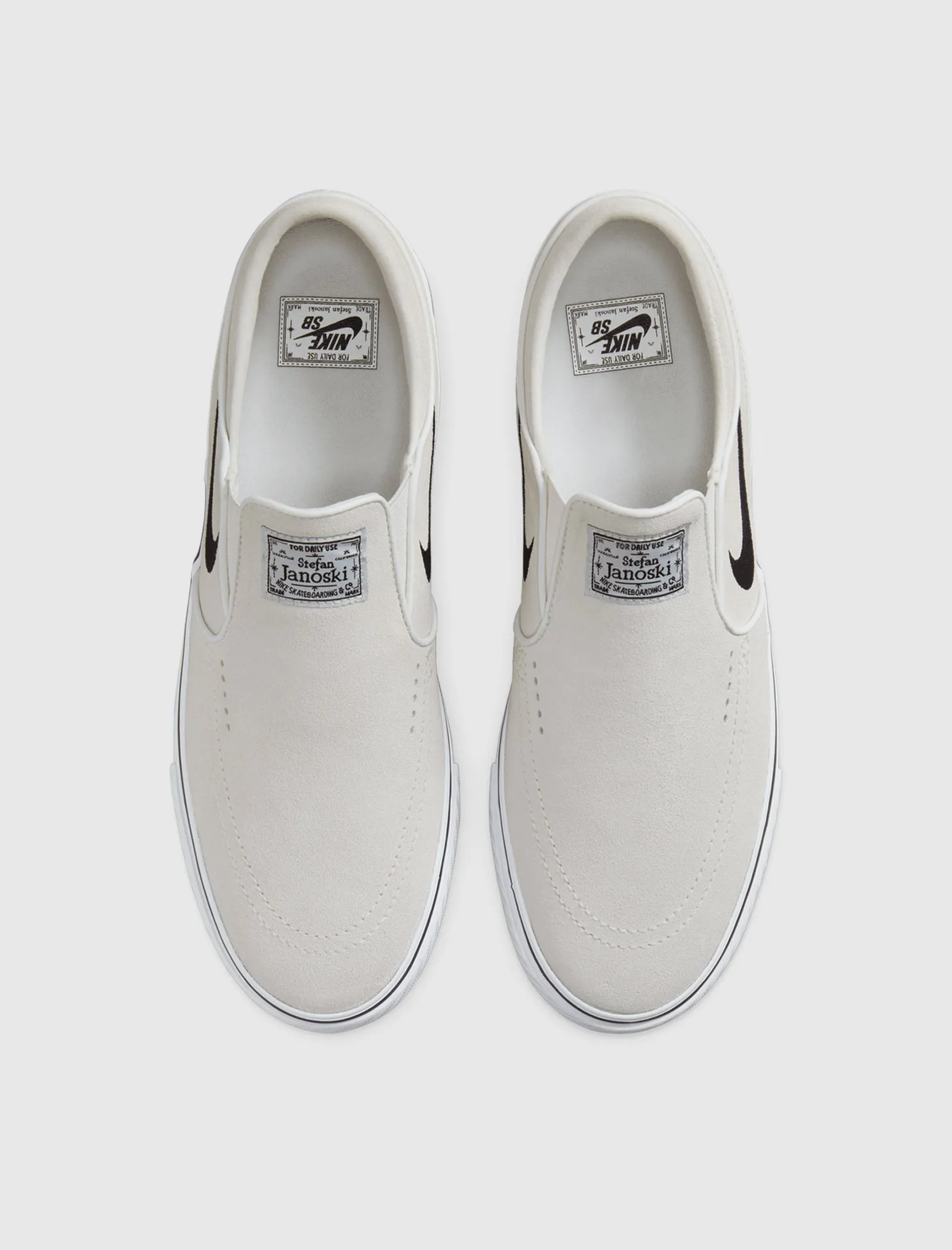 SB JANOSKI  SLIP "WHITE/BLACK"