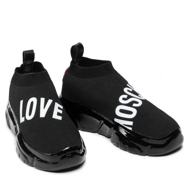 Scarpe Donna LOVE MOSCHINO Sneakers Slip On a Calzino Basso colore Nero