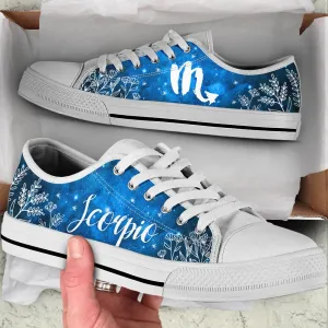 Scorpio Zodiac Foliage Low Top Shoes , Low Top Sneaker, Low Top Canvas Shoes