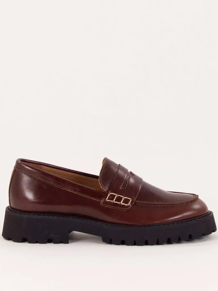 Sessun Barcelo Loafer in Mahogany