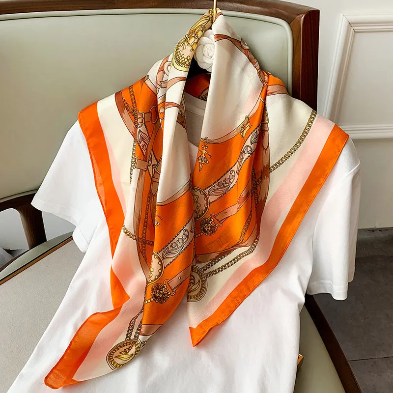 Silk Scarf -Small Square Scarf - Silk Scarf