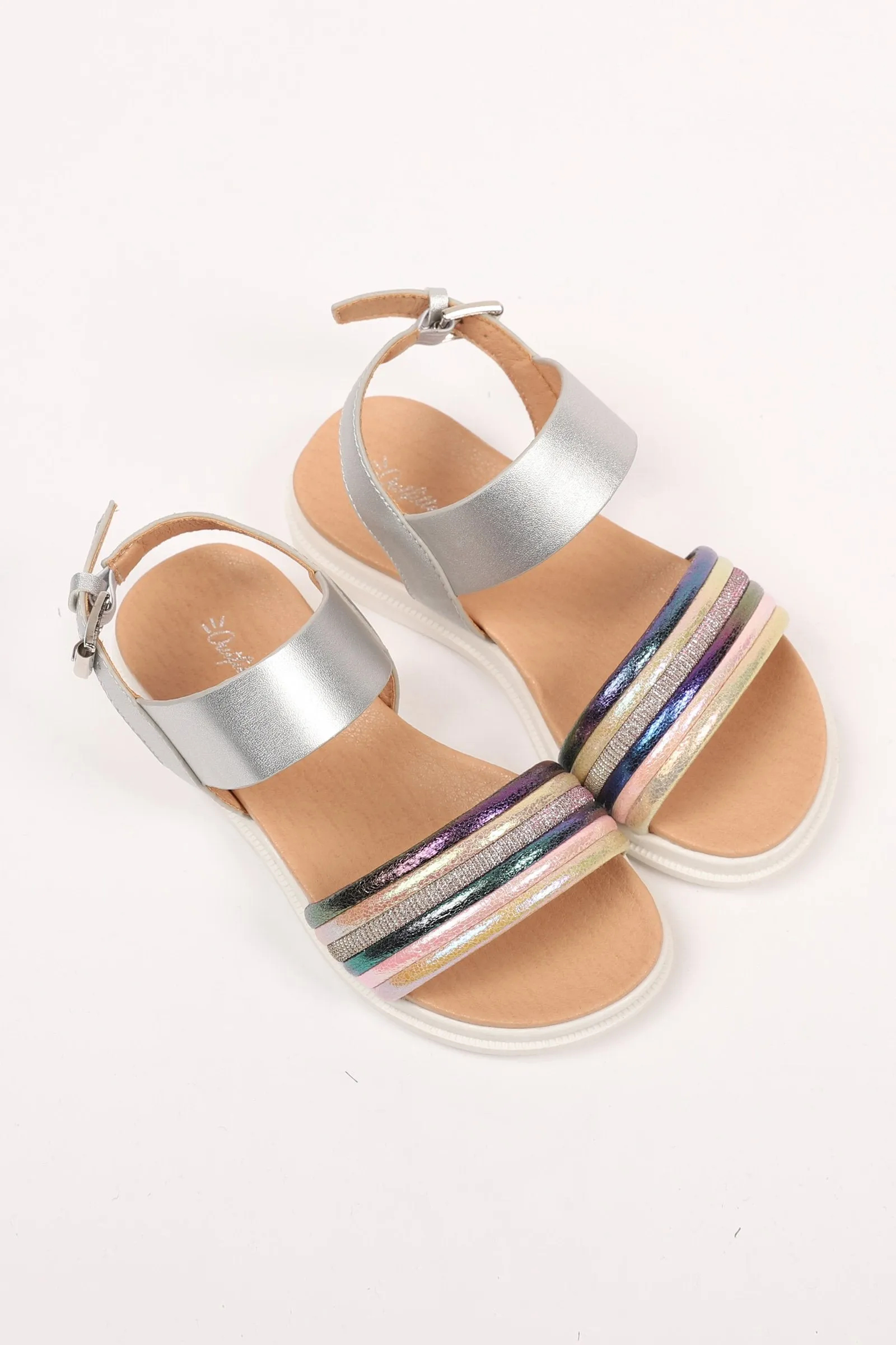 Silver Strap Sandal