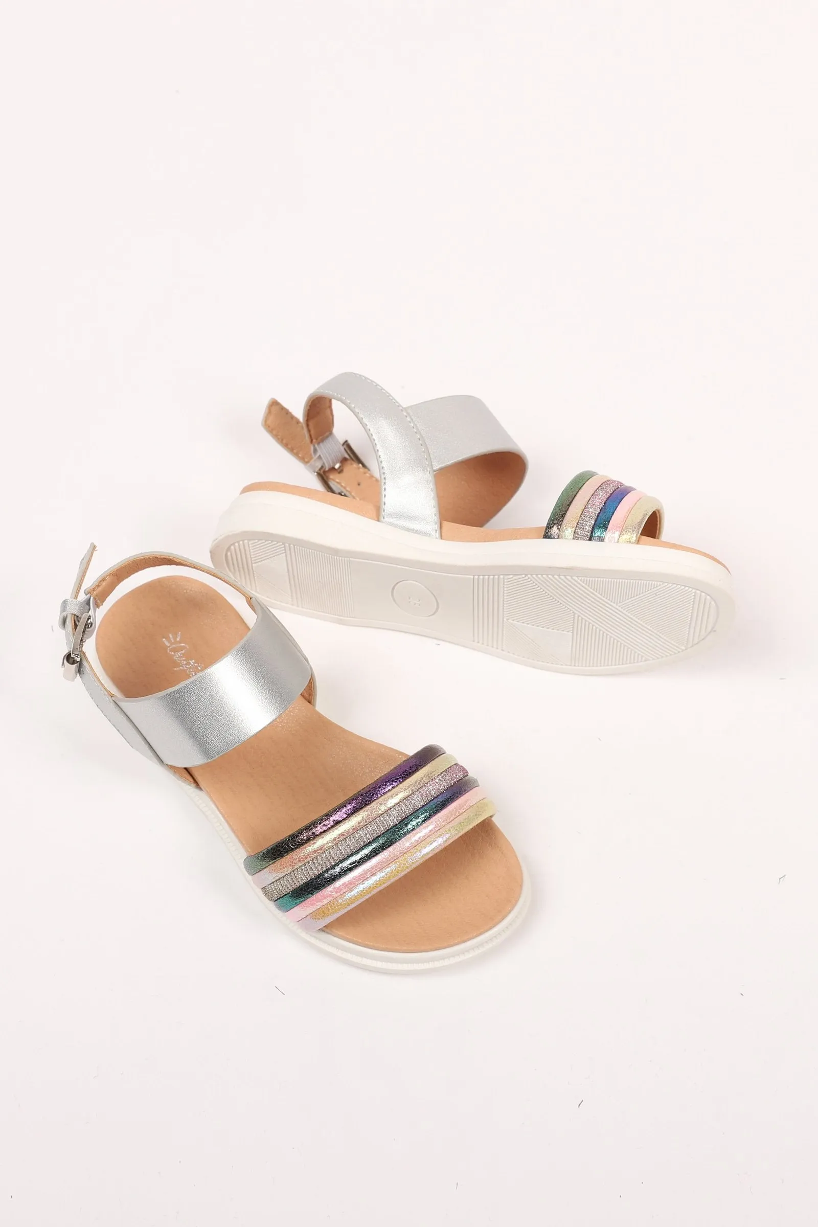 Silver Strap Sandal