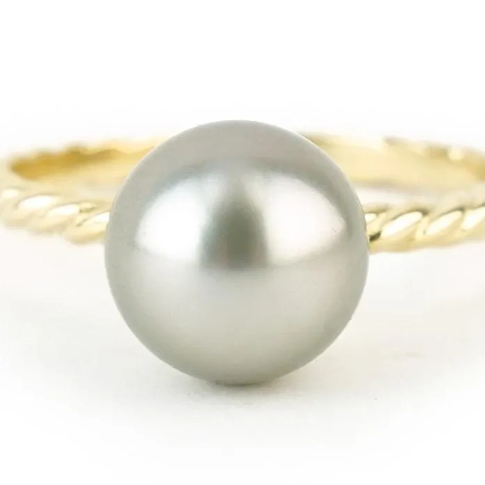 Silvery Glow Tahitian Pearl Ring