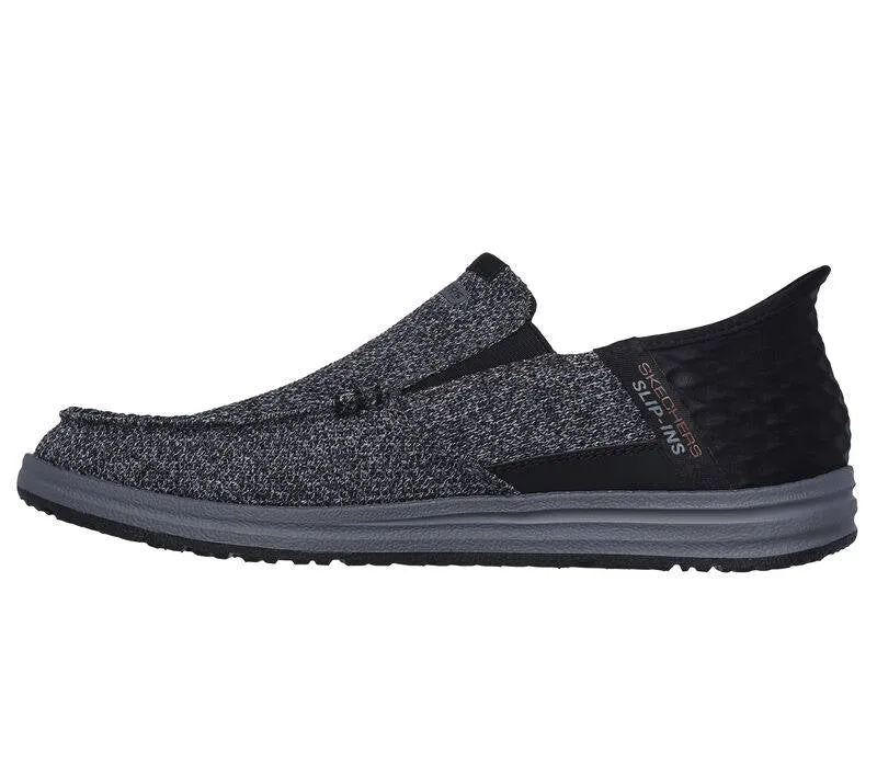 Skechers Mens Slip-ins Relaxed Fit Melson Bentin Black