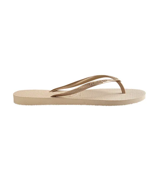 Slim Flip Flops Sand Gray/Light Golden