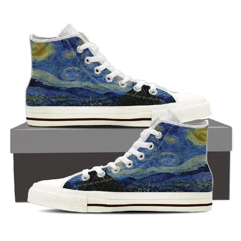 Starry Night High Top Shoes Women