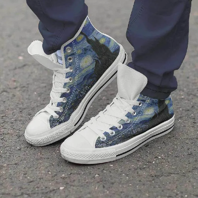 Starry Night High Top Shoes Women