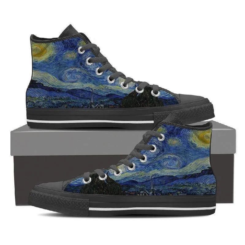 Starry Night High Top Shoes Women