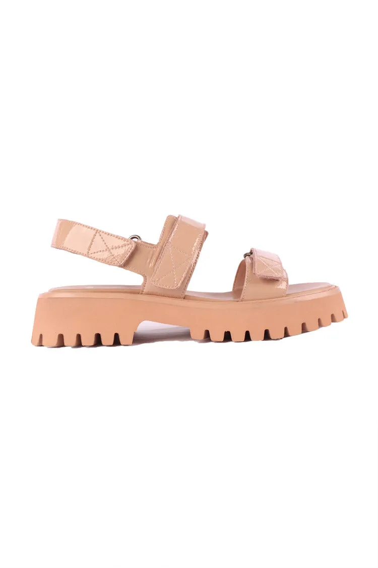 Start Patent Leather Sandals in Nude | FINAL SALE