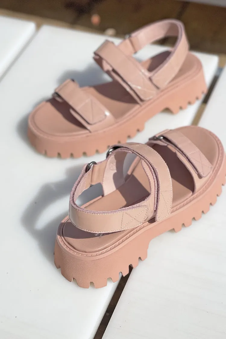 Start Patent Leather Sandals in Nude | FINAL SALE