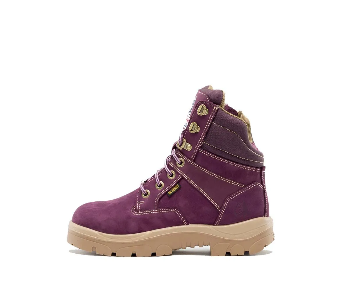 Steel Blue Southern Cross Ladies Zip Steel Toe Boots, Purple