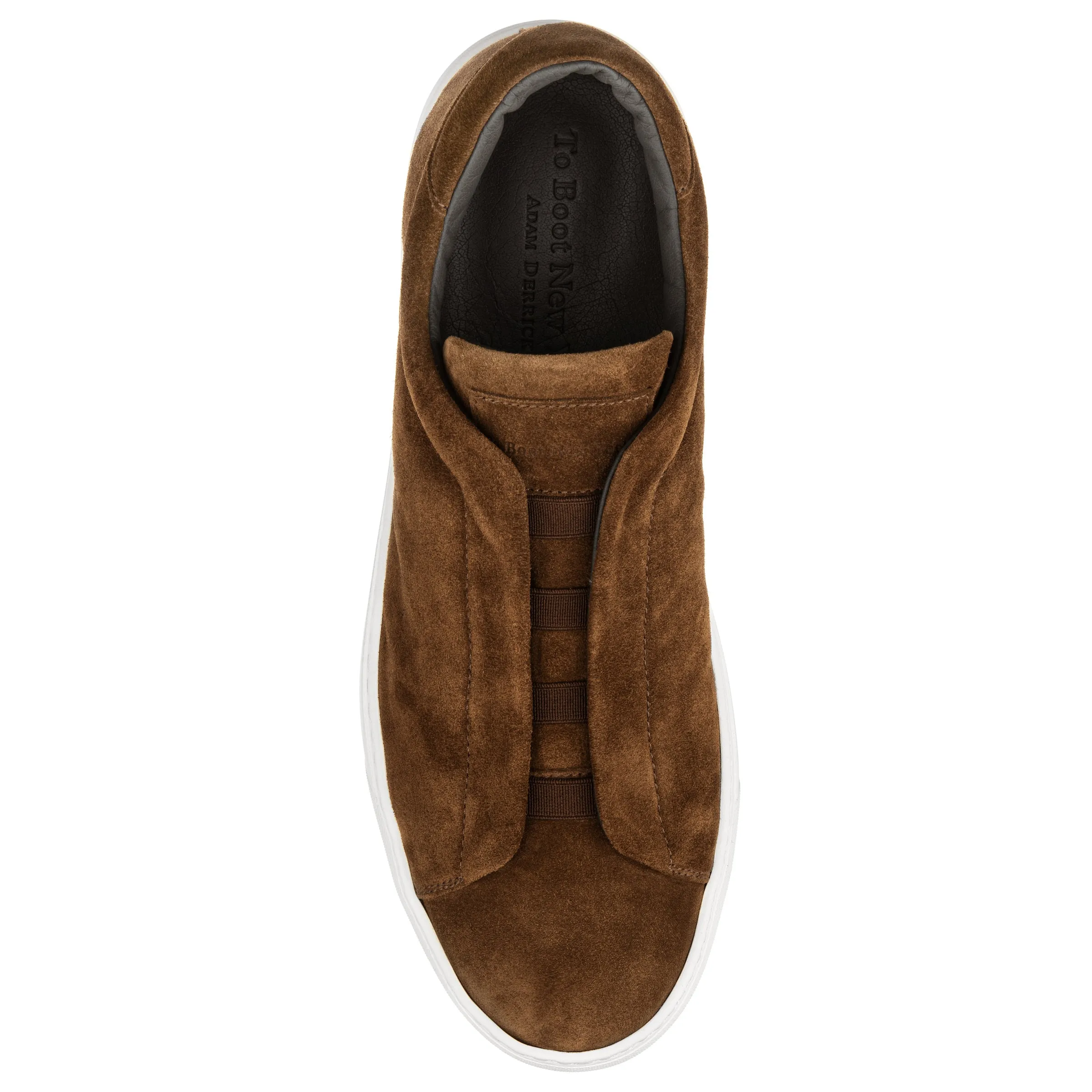 Stone Mid Brown Suede Slip-On Sneaker