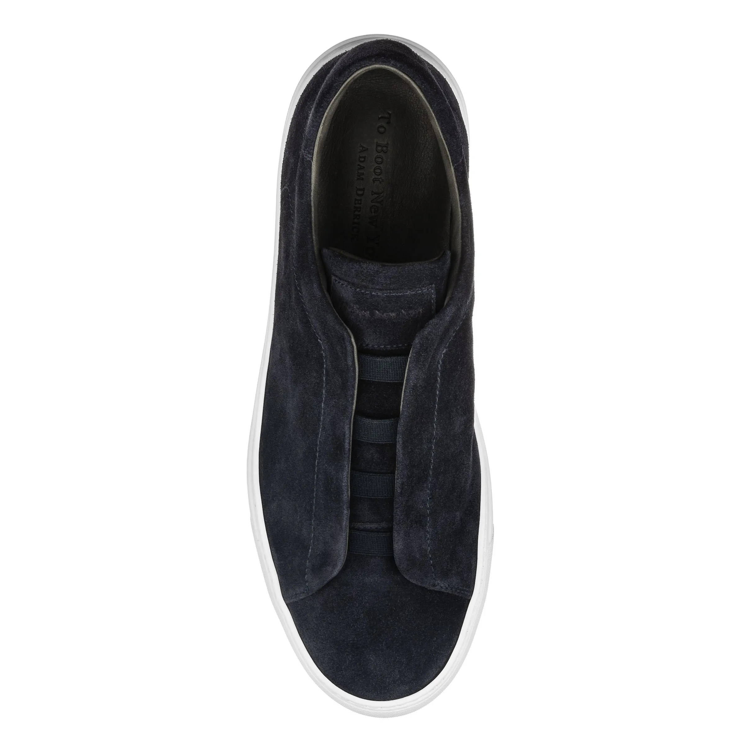 Stone Navy Suede Slip On Sneaker