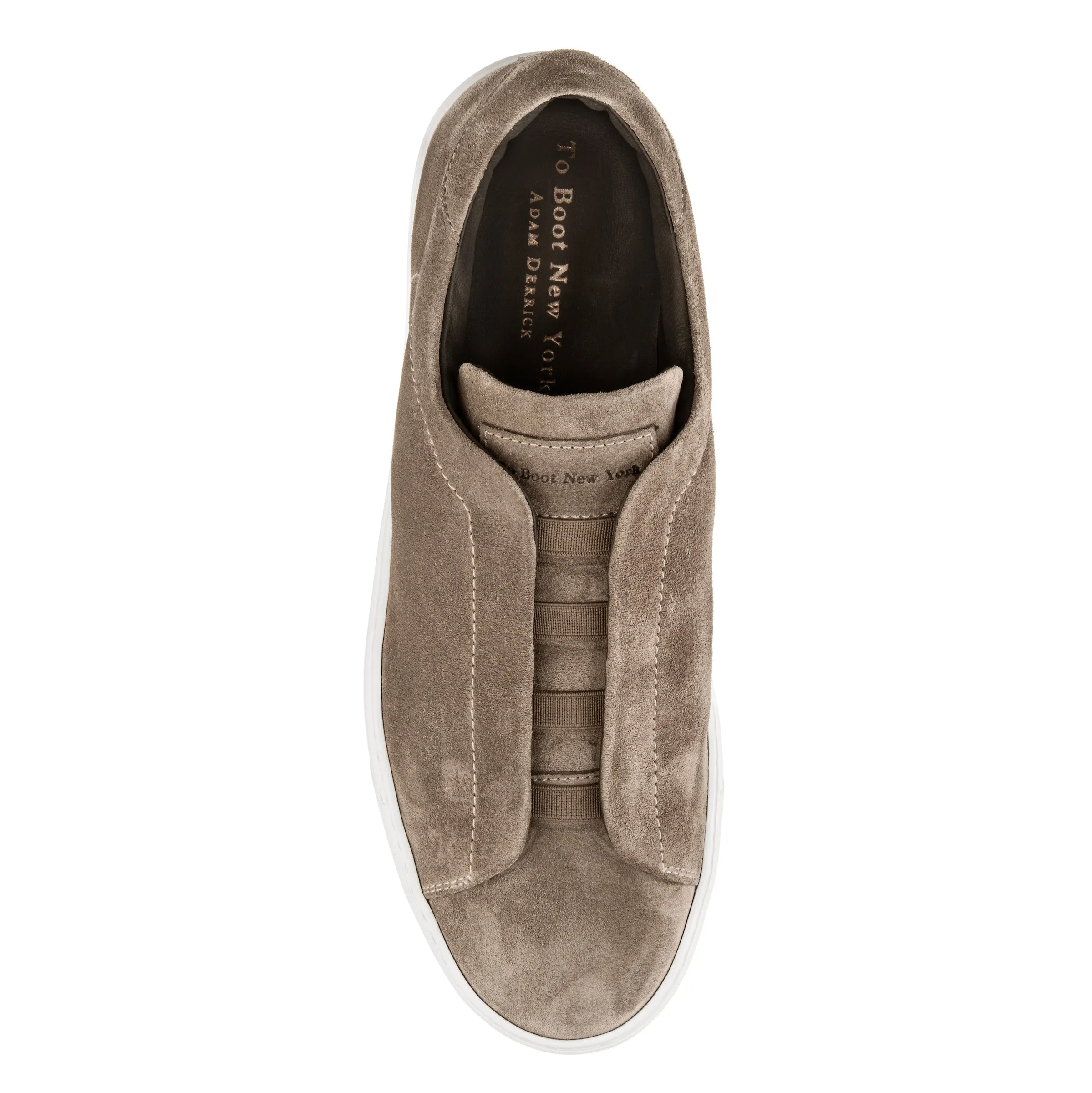 Stone Taupe Suede Slip On Sneaker