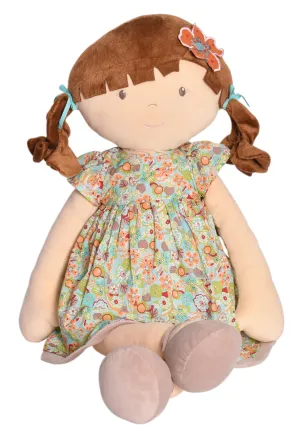 Summer X-Large Doll Brunette in Orange Flowered Dress