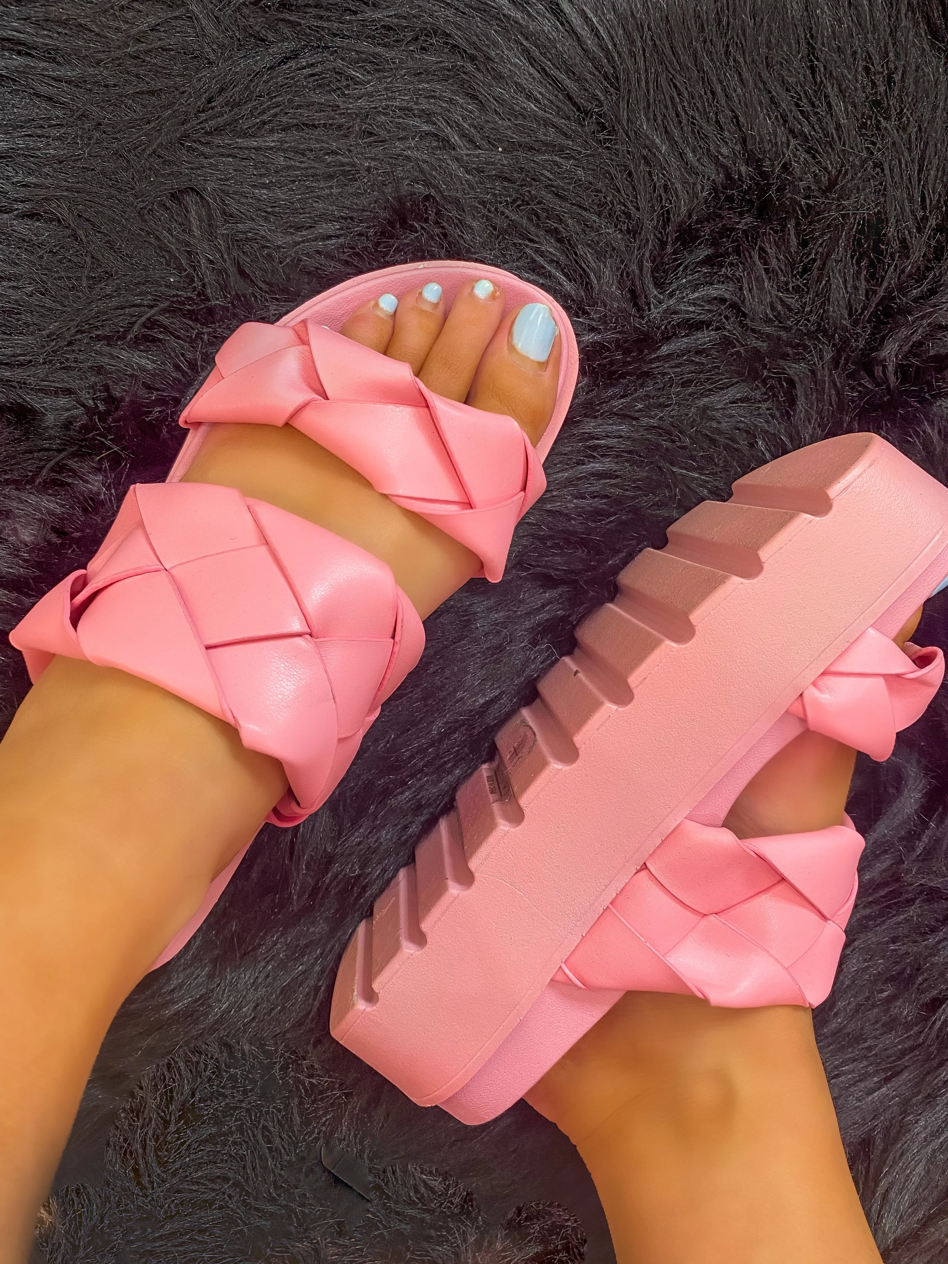 Sweet Attitude Chunky Sandals - Pink