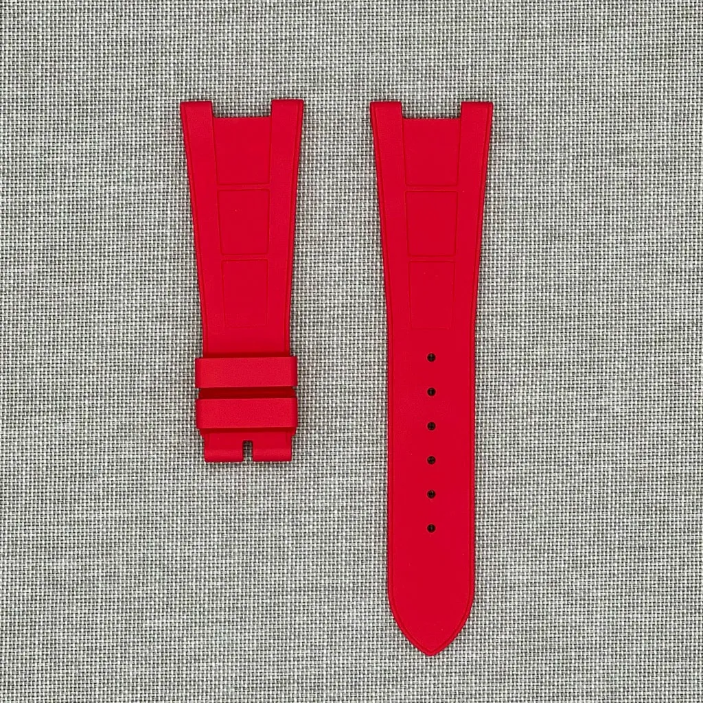 Tempomat -FKM Vulcanized Flashy Red Rubber Strap for Patek Nautilus