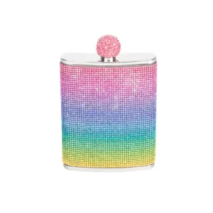 The Rainbow Rhinestone Flask - 8 oz.