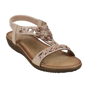 Toni Blush Flat Sandals