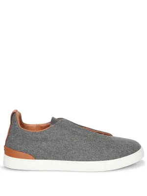 Triple Stitch Grey Sneakers